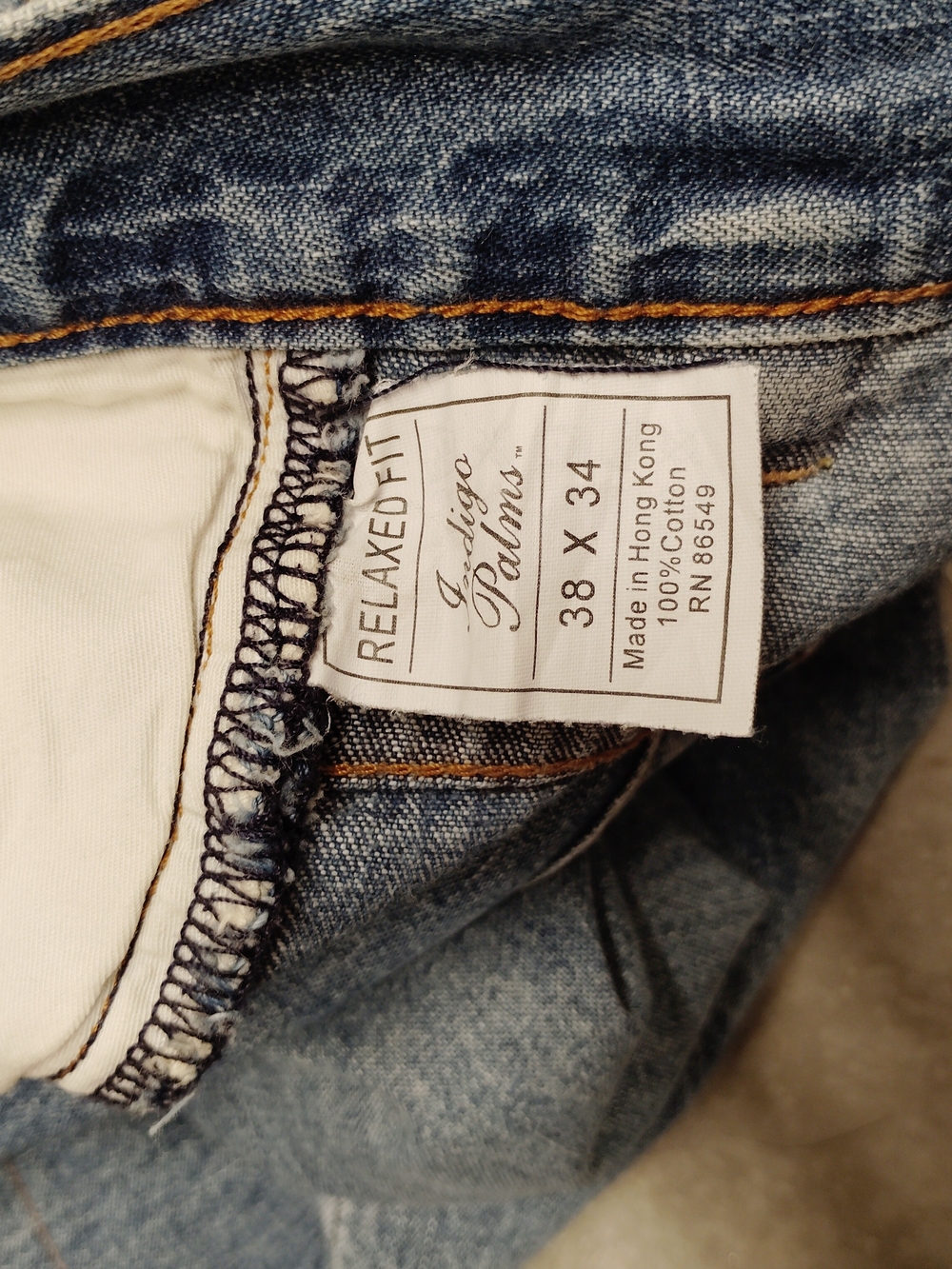 38x34 Indigo palms Tommy Bahama Relaxed Fit Men's Jeans - Light Blue Denim